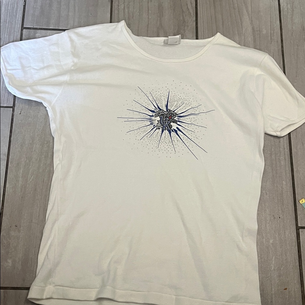 White Graphic Women's Jersey Top